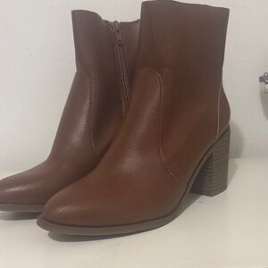 Brown Leather Ankle Boots